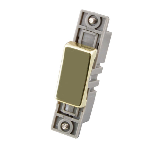 M2 Decorative 10A Intermediate Switch Module Polished Brass