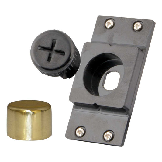M2 Decorative Dimmer Assembly Module Black with Polished Brass Cap