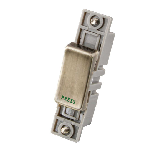 M2 Decorative 10A 1 Way Retractive Switch Module Antique Brass