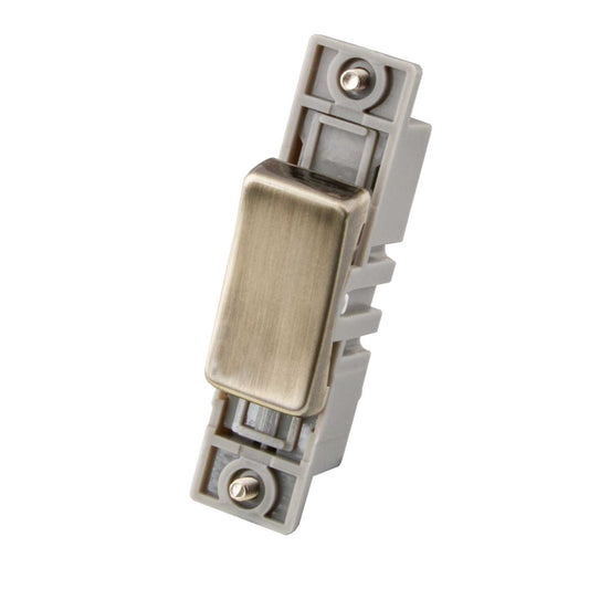 M2 Decorative 10A Double Pole Switch Module Antique Brass