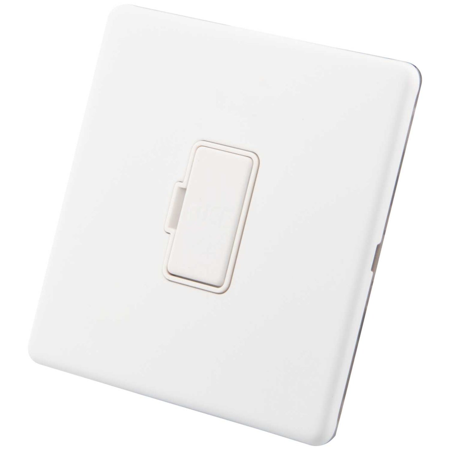 M2 Decorative Screwless 13A Unswitched Fused Spur White Insert Painted Matt White