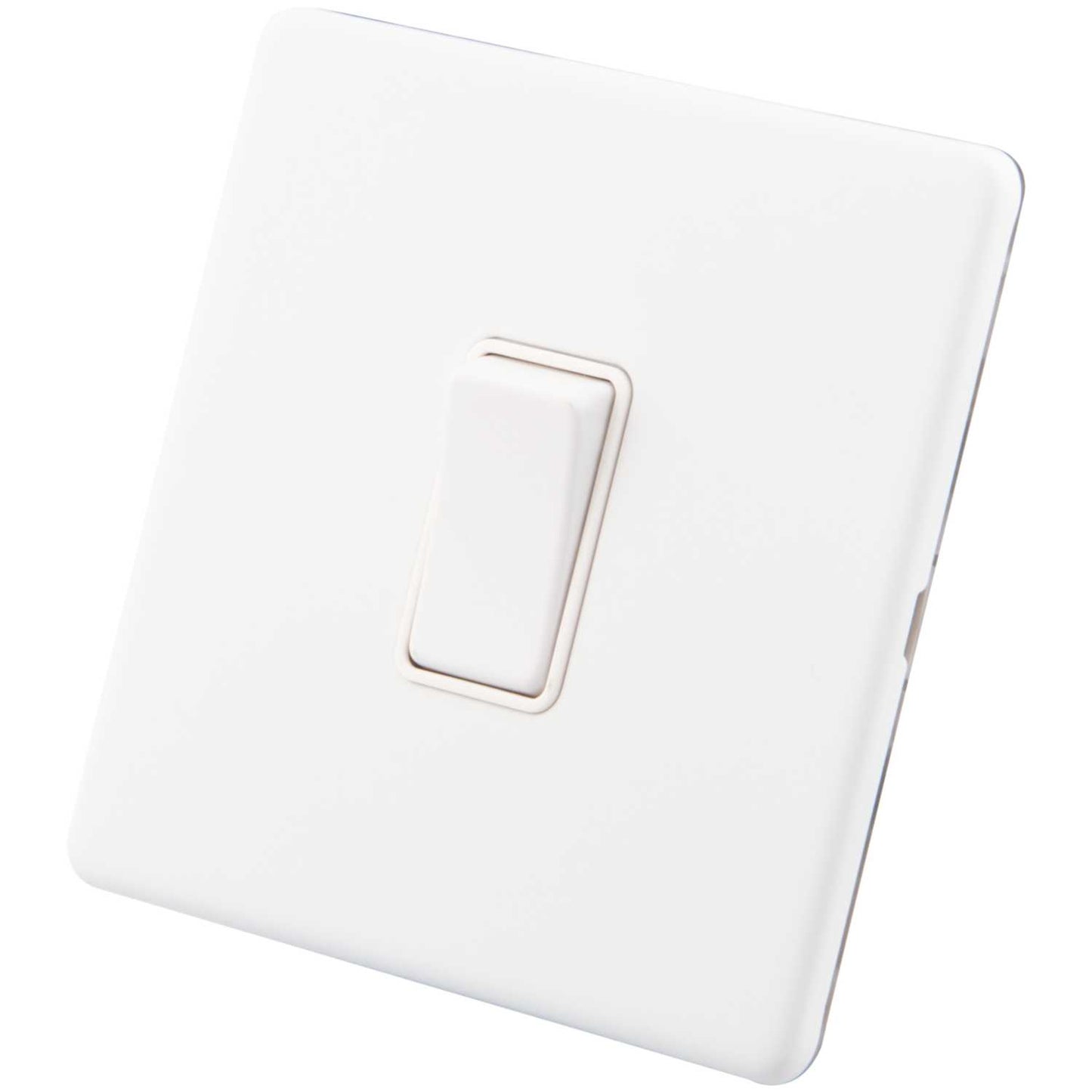 M2 Decorative Screwless 20A DP Switch White Insert Painted Matt White