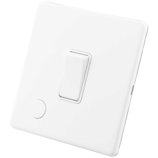 M2 Decorative Screwless 20A DP Switch with Flex Outlet White Insert Painted Matt White
