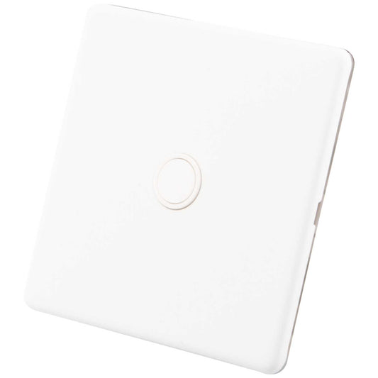 M2 Decorative Screwless 20A Flex Outlet White Insert Painted Matt White