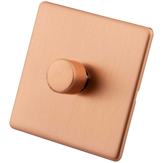 M2 Decorative Screwless 400W 1 Gang Leading Edge LED Dimmer Copper