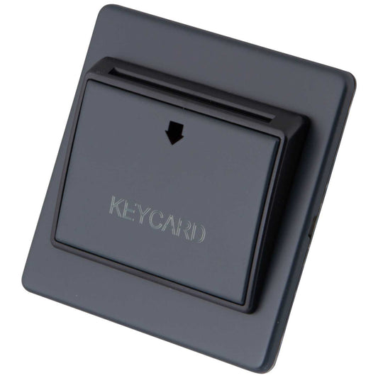 M2 Decorative Screwless 32A Key Card Switch Black Insert Granite Blue