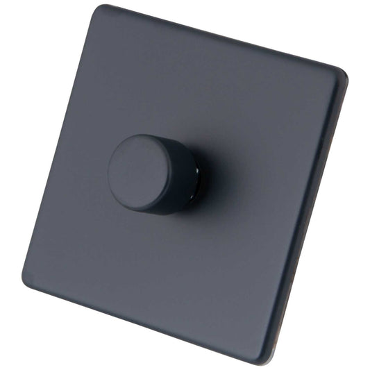 M2 Decorative Screwless 400W 1 Gang Leading Edge LED Dimmer Granite Blue
