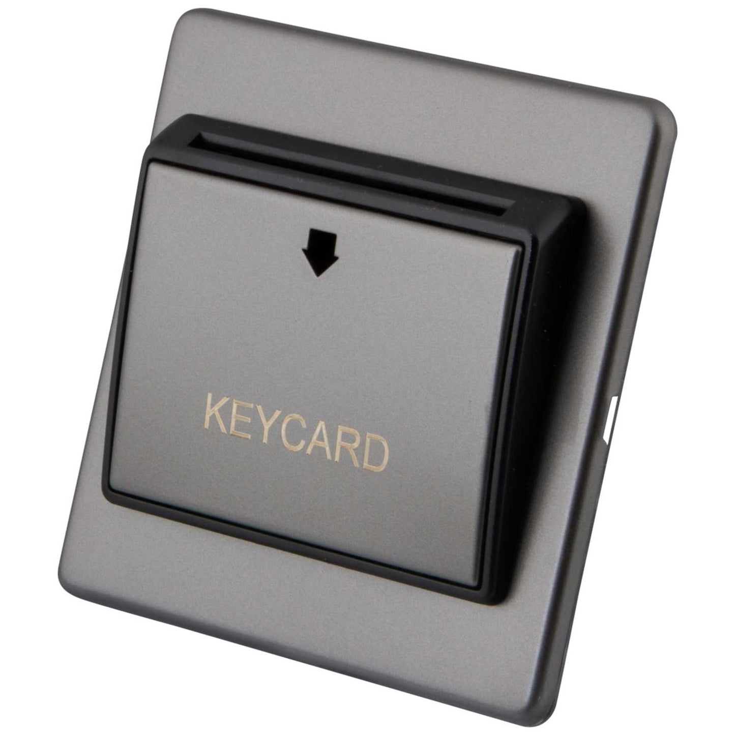 M2 Decorative Screwless 32A Key Card Switch Black Insert Gunmetal