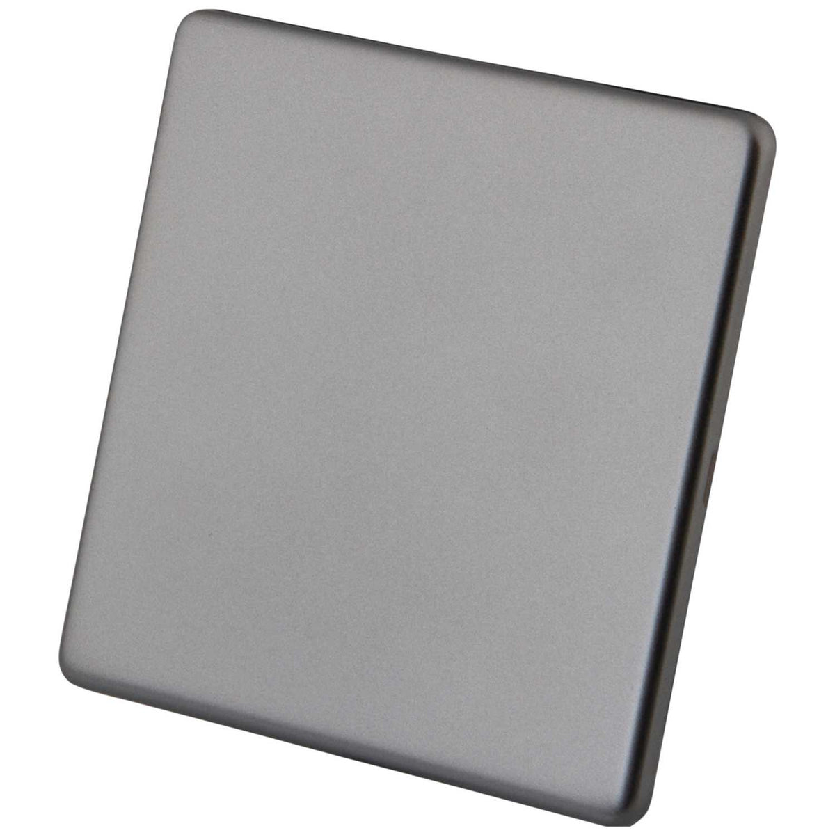 M2 Decorative Screwless 1 Gang Blank Plate Gunmetal