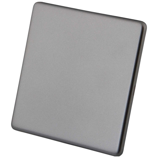 M2 Decorative Screwless 1 Gang Blank Plate Gunmetal