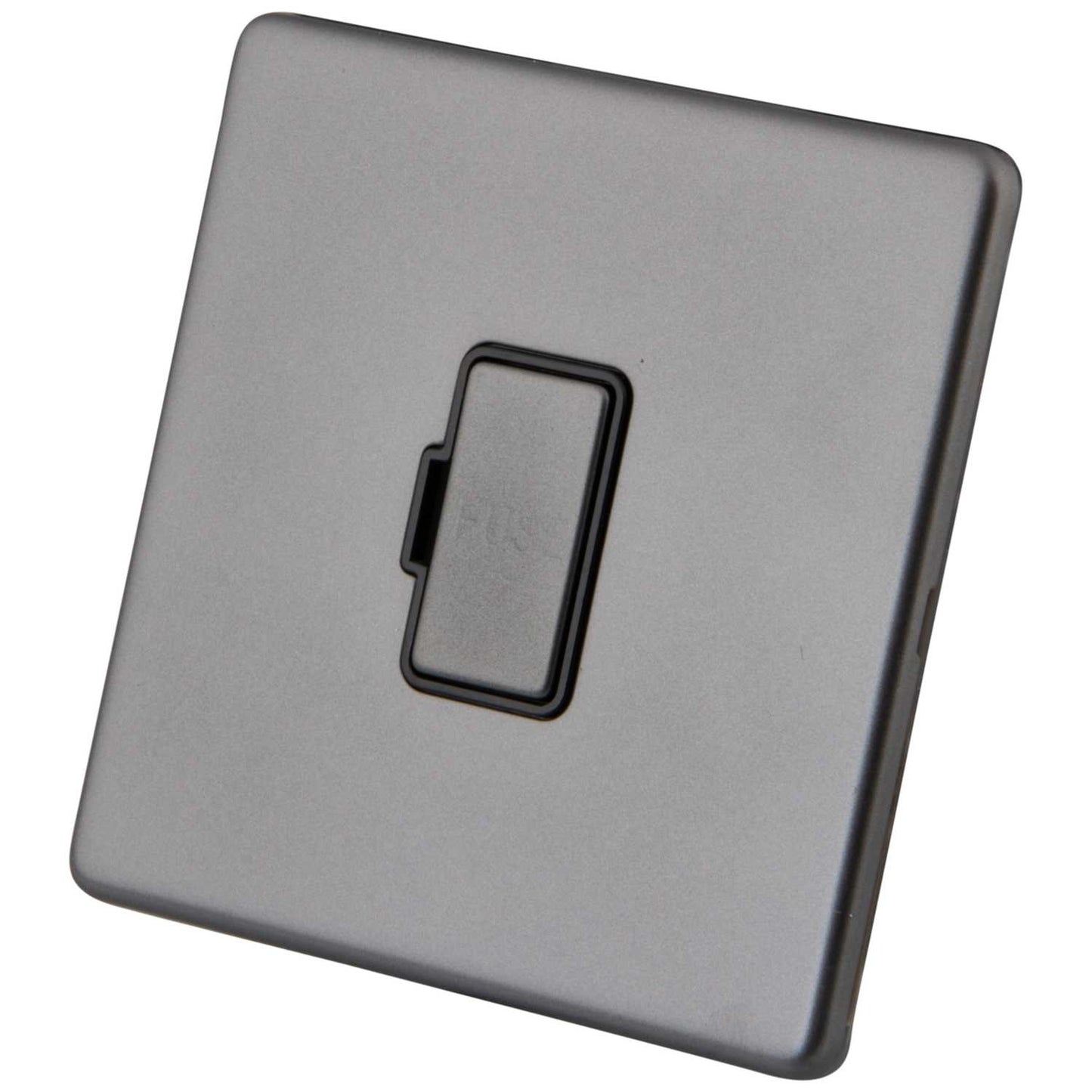 M2 Decorative Screwless 13A Unswitched Fused Spur Black Insert Gunmetal