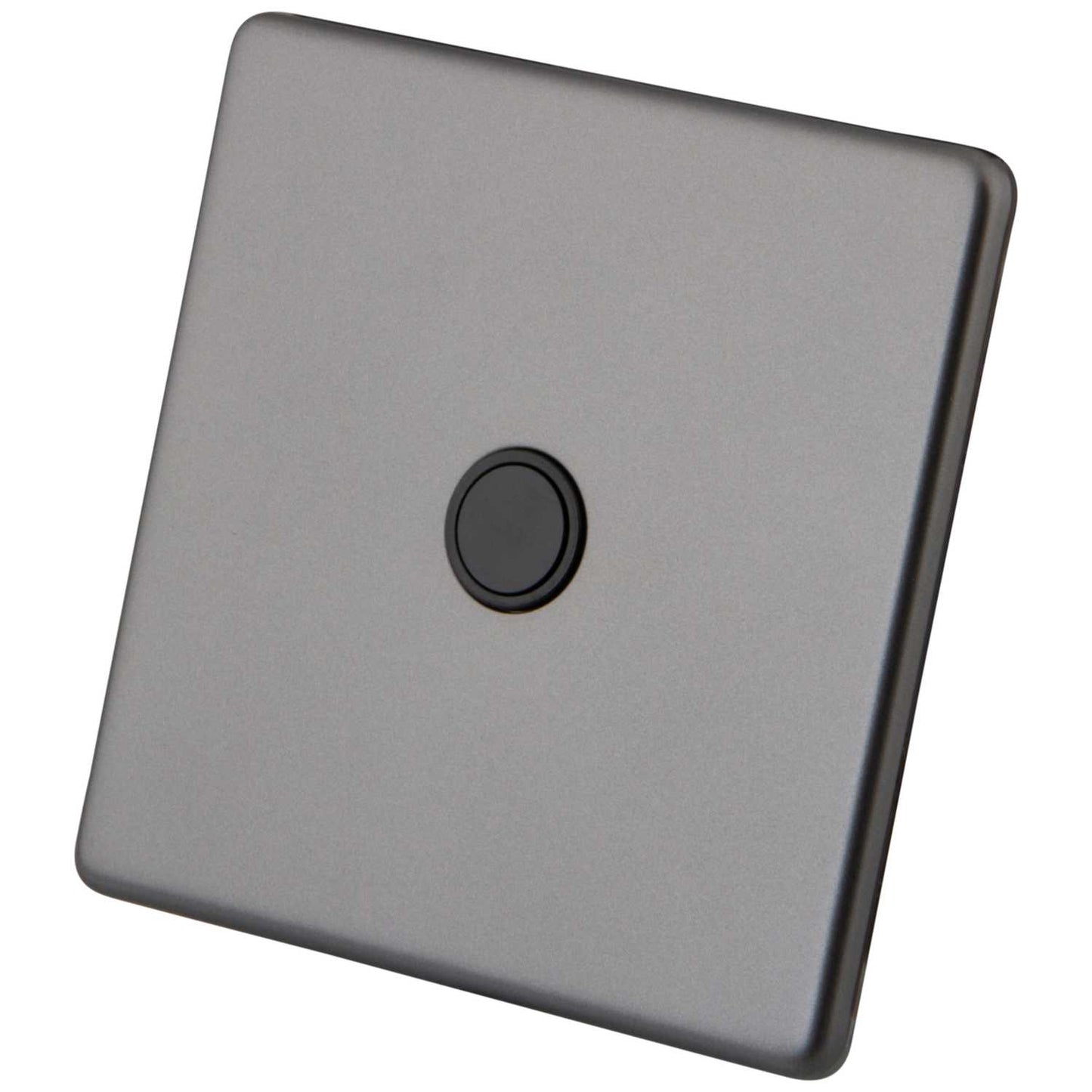 M2 Decorative Screwless 20A Flex Outlet Black Insert Gunmetal