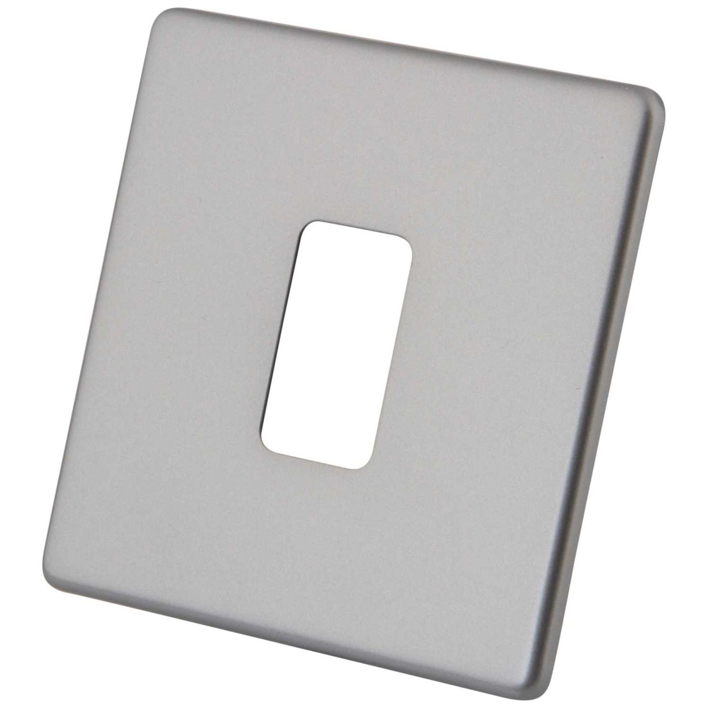 M2 Decorative Screwless 1 Gang Grid Front Plate Gunmetal
