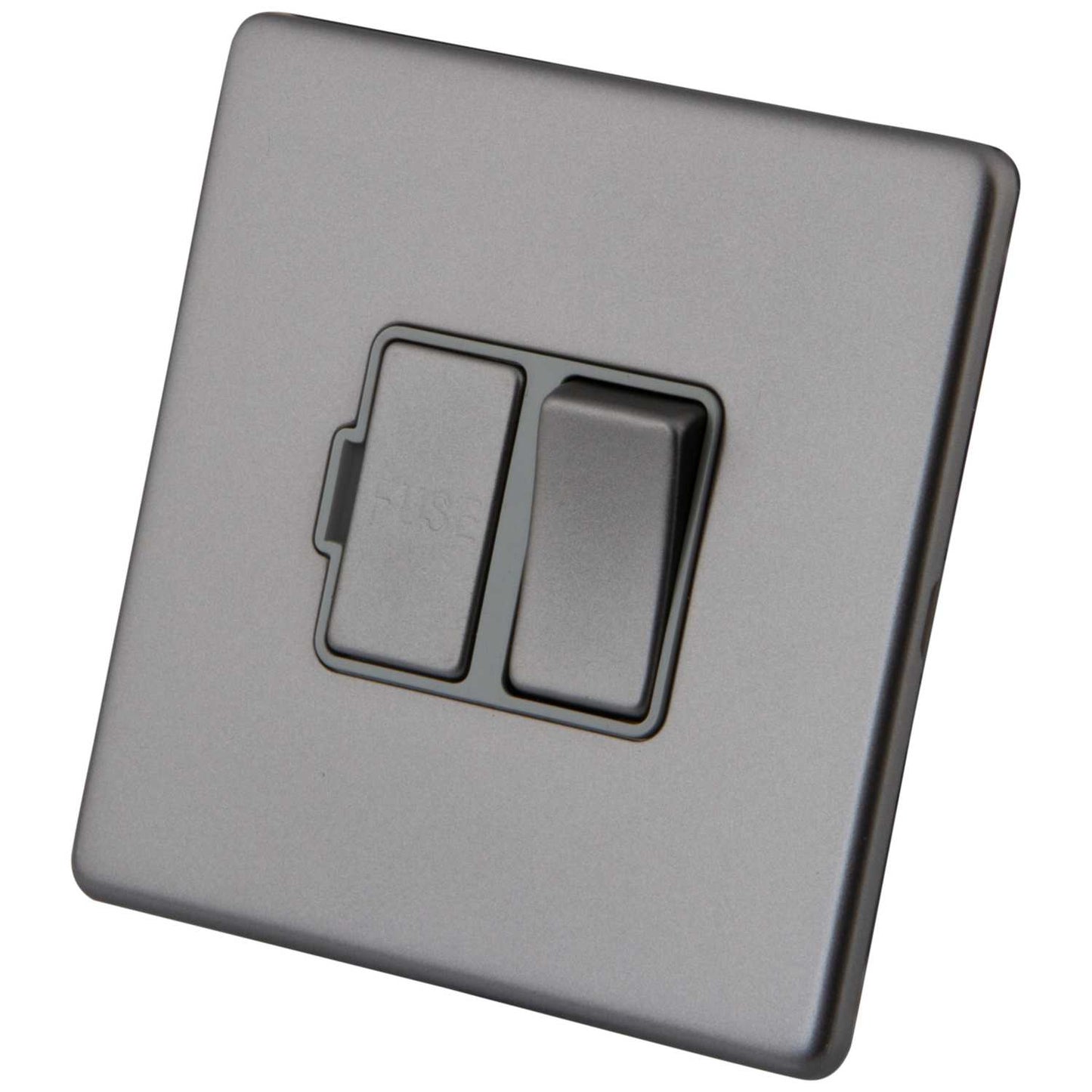 M2 Decorative Screwless 13A Switched Fused Spur Grey Insert Gunmetal