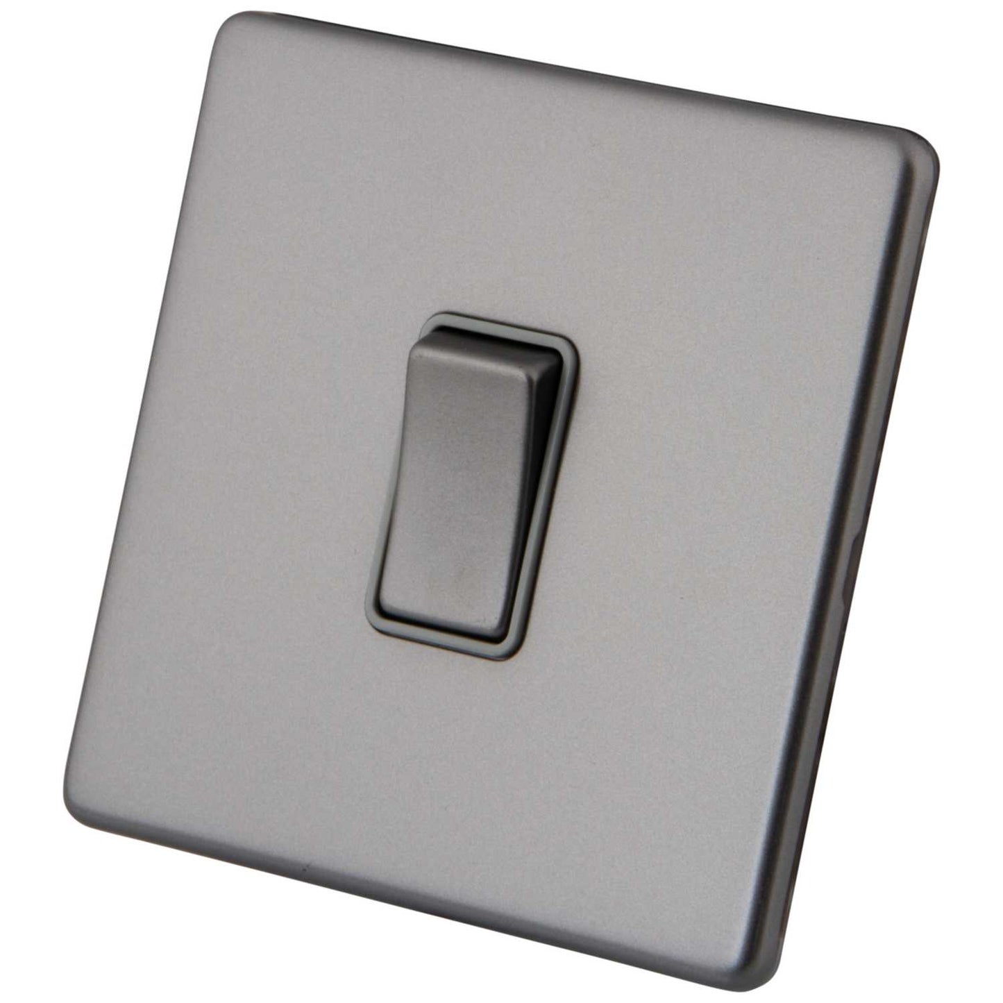 M2 Decorative Screwless 20A DP Switch Grey Insert Gunmetal