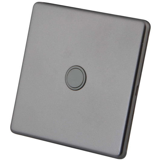 M2 Decorative Screwless 20A Flex Outlet Grey Insert Gunmetal