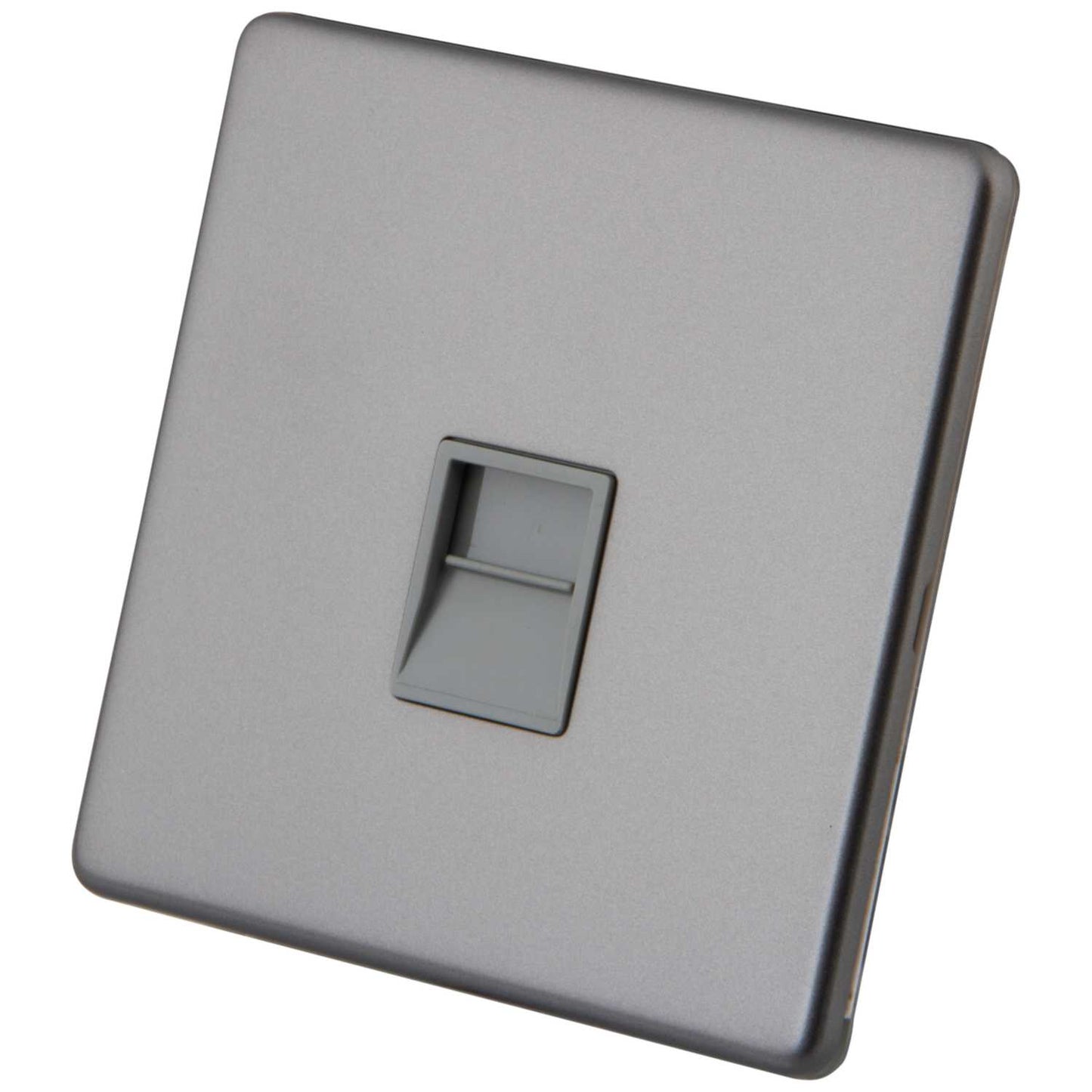 M2 Decorative Screwless 1 Gang Secondary Telephone Grey Insert Gunmetal