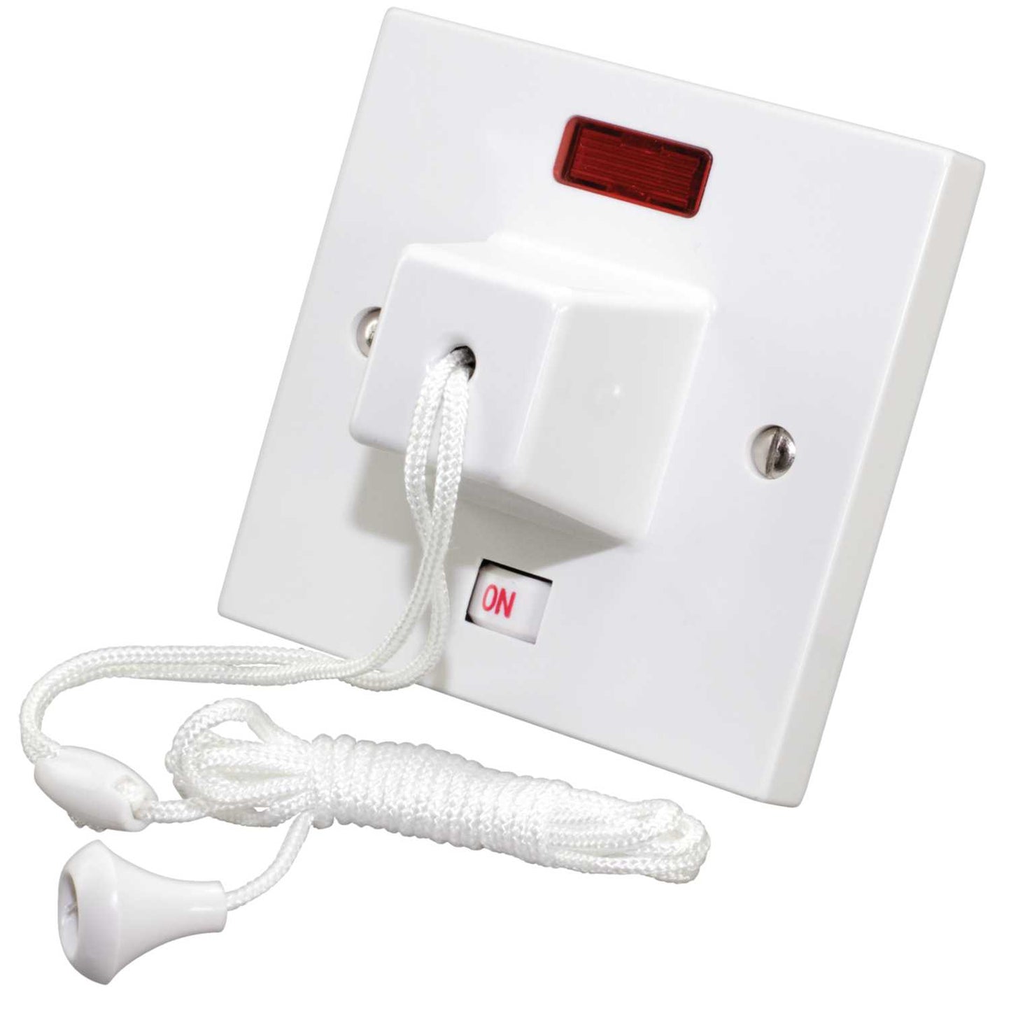 M2 Ceiling 45A DP 1 Way Ceiling Pull Switch with Neon White