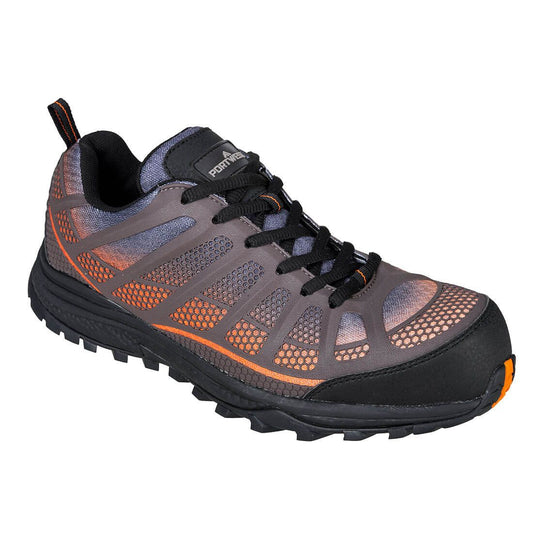 Portwest Compositelite Low Cut Spey Trainer S1P, 37, R, Orange/Black