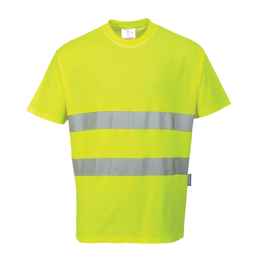 Hi-Vis Cotton Comfort T-Shirt S/S , 4XL, R, Yellow