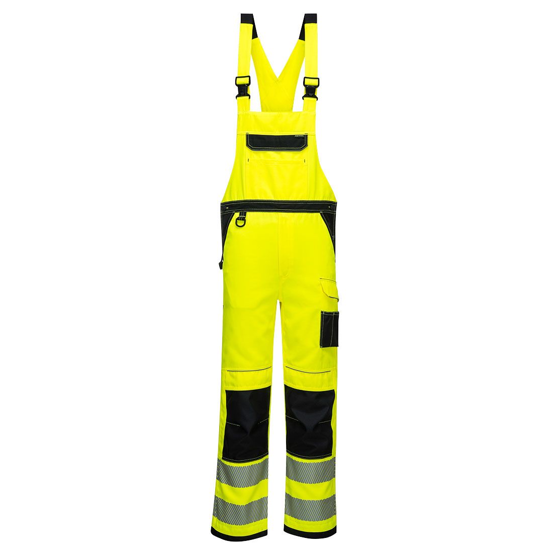 PW3 Hi-Vis Bib and Brace, L, R, Yellow/Black