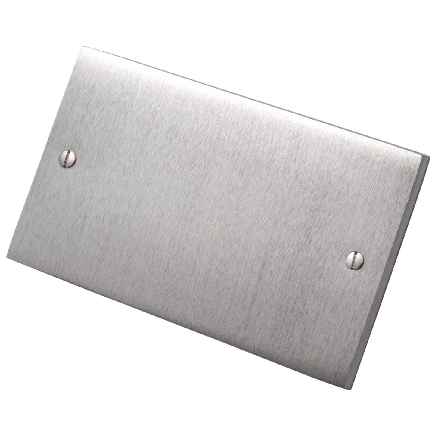 Heritage Brass 2 Gang Blank Plate Satin Chrome