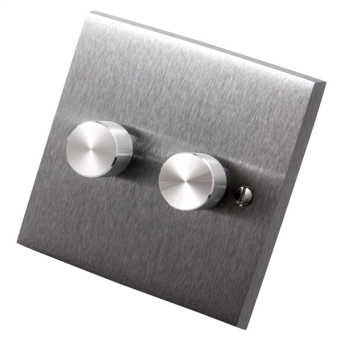Heritage Brass 400W 2 Gang 2 Way Dimmer Switch Satin Chrome