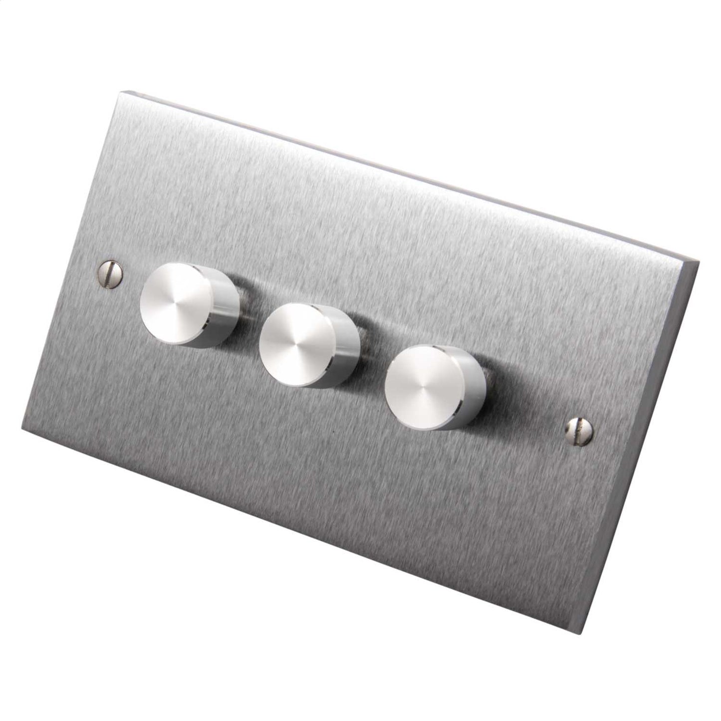 Heritage Brass 400W 3 Gang 2 Way Dimmer Switch Satin Chrome