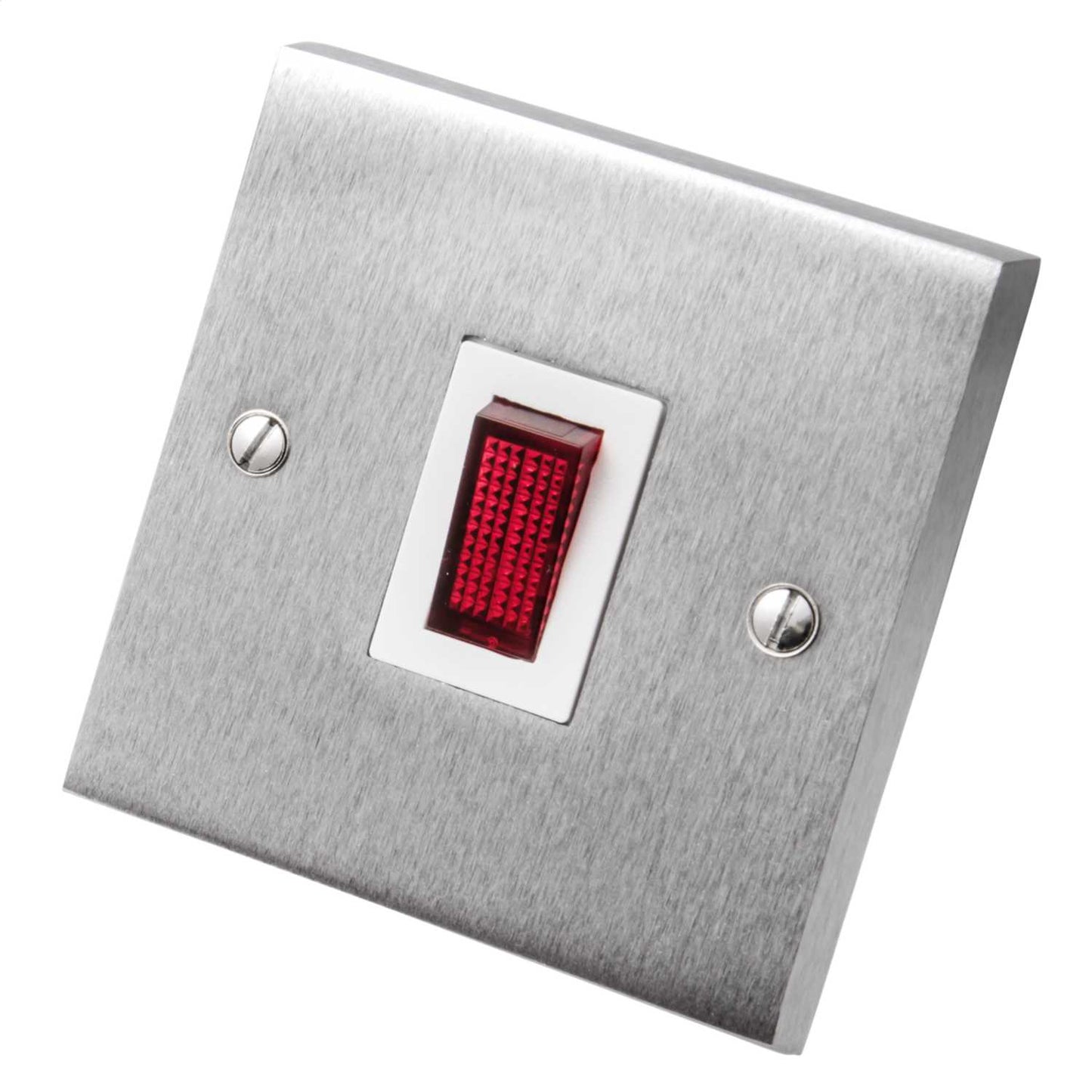 Heritage Brass 20A DP Switch with Neon White Insert Satin Chrome
