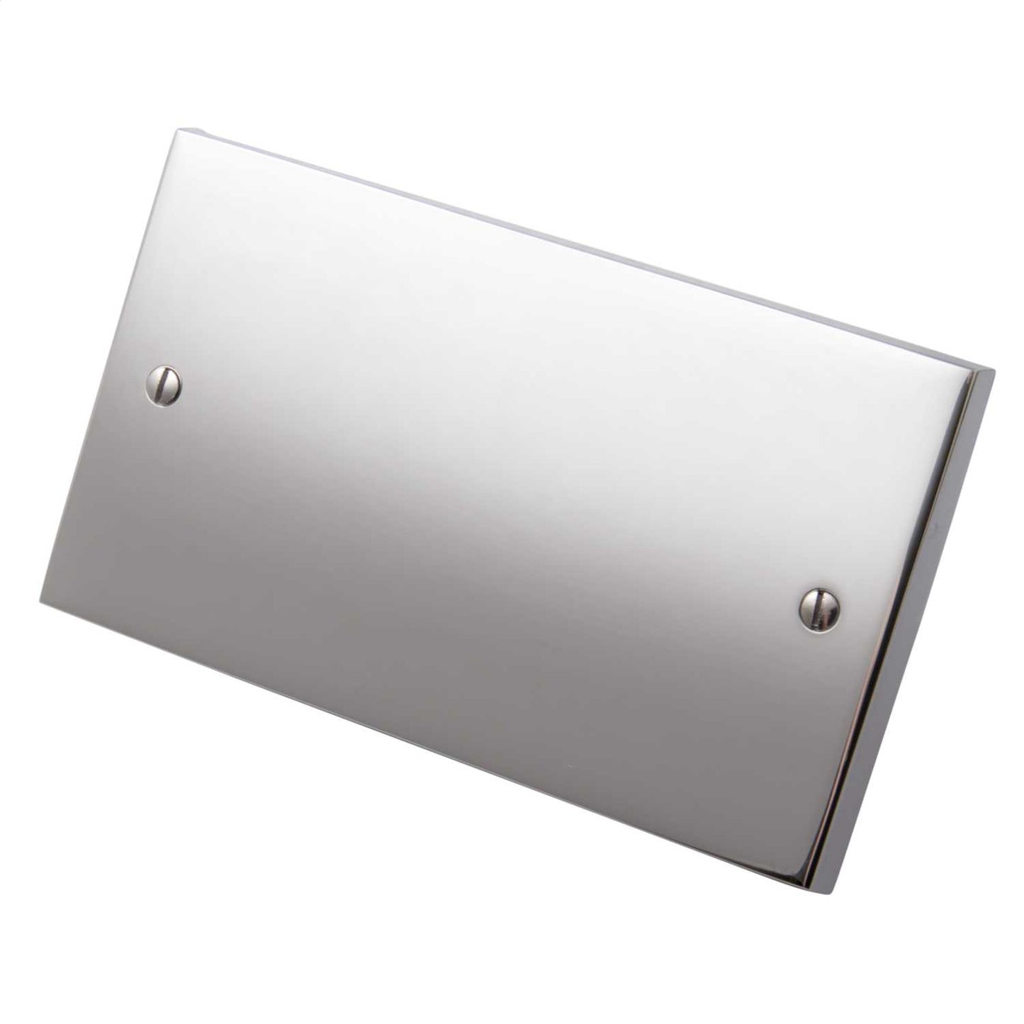 Heritage Brass 2 Gang Blank Plate Polished Chrome
