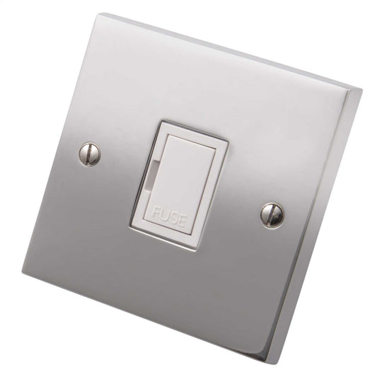 Heritage Brass 13A Unswitched Spur White Insert Polished Chrome