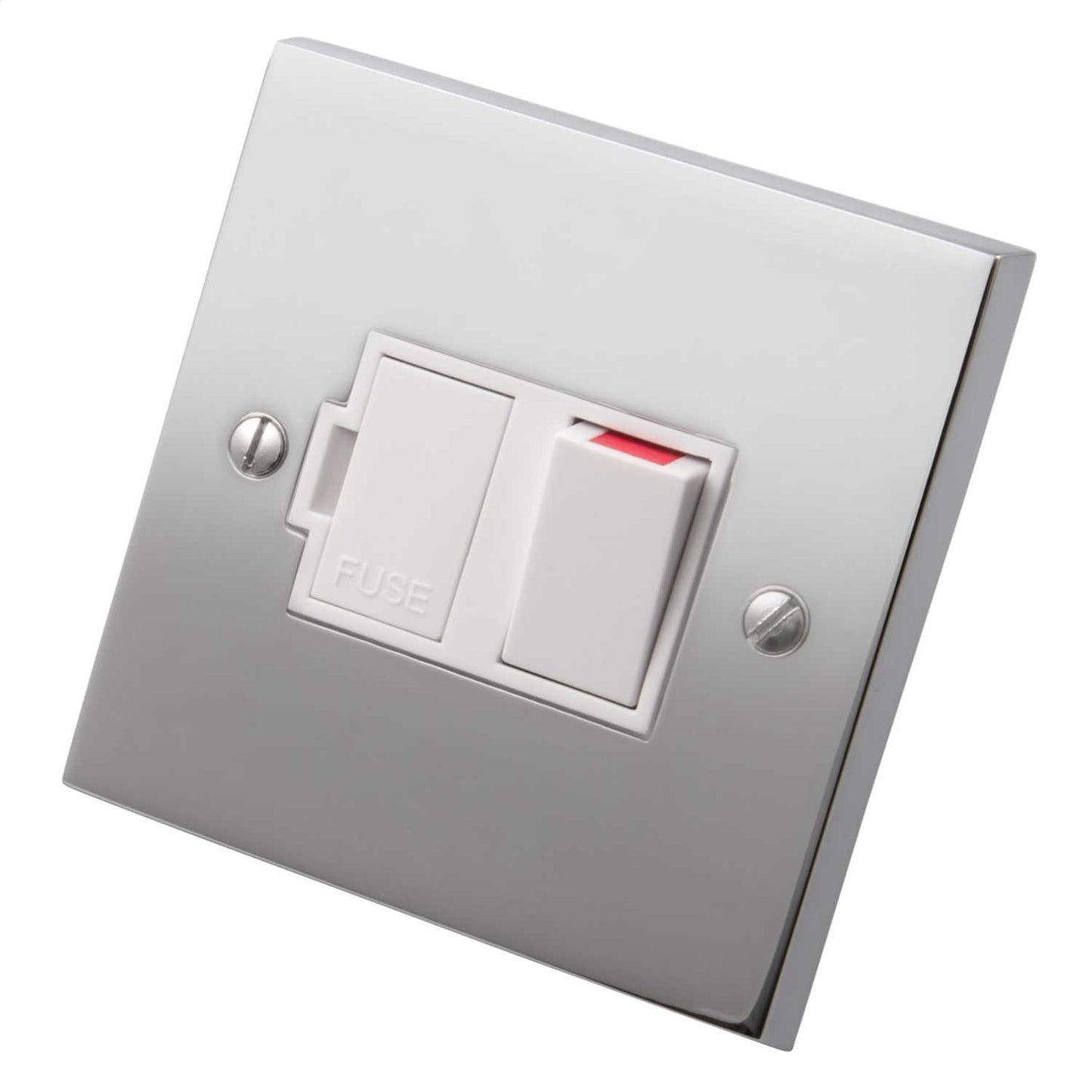 Heritage Brass 13A Switched Fused Spur White Insert Polished Chrome