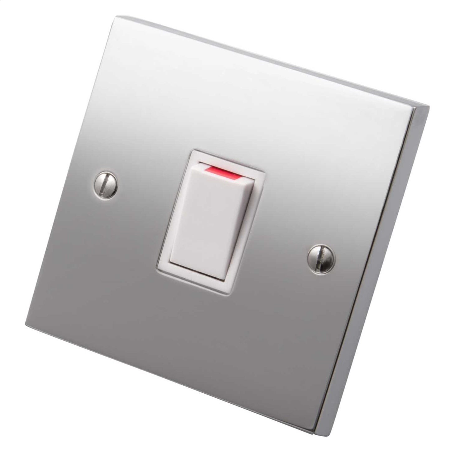 Heritage Brass 20A DP Switch White Insert Polished Chrome