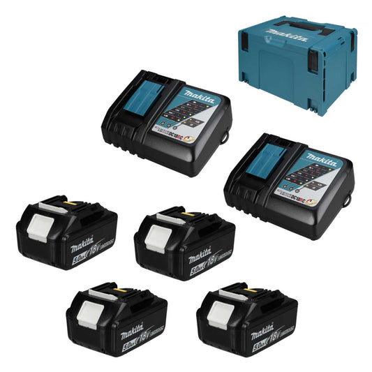 Makita 632F15-4/RC2 BL1850B 4 x 18V 5.0Ah Lithium-Ion Batteries and 2 x Chargers Kit