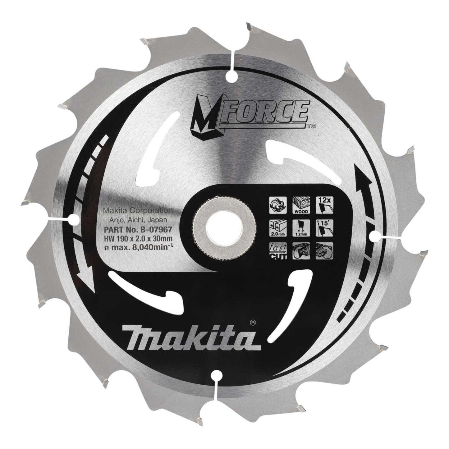 Makita 190mm Mforce Wood Circular Mitre Saw Blade