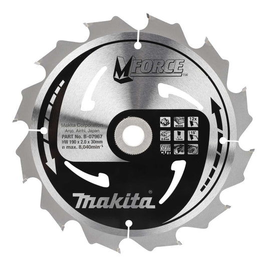 Makita 190mm Mforce Wood Circular Mitre Saw Blade