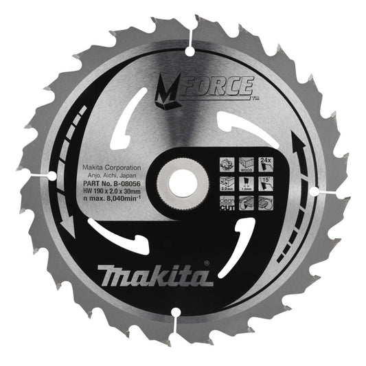 Makita 190mm Mforce Wood Circular Mitre Saw Blade
