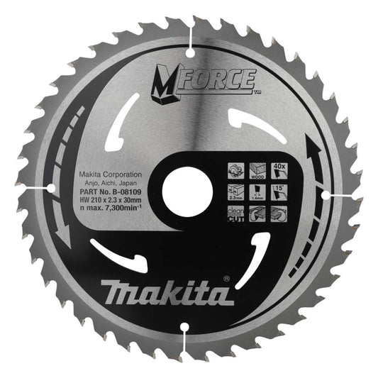 Makita 210mm Mforce Wood Circular Mitre Saw Blade