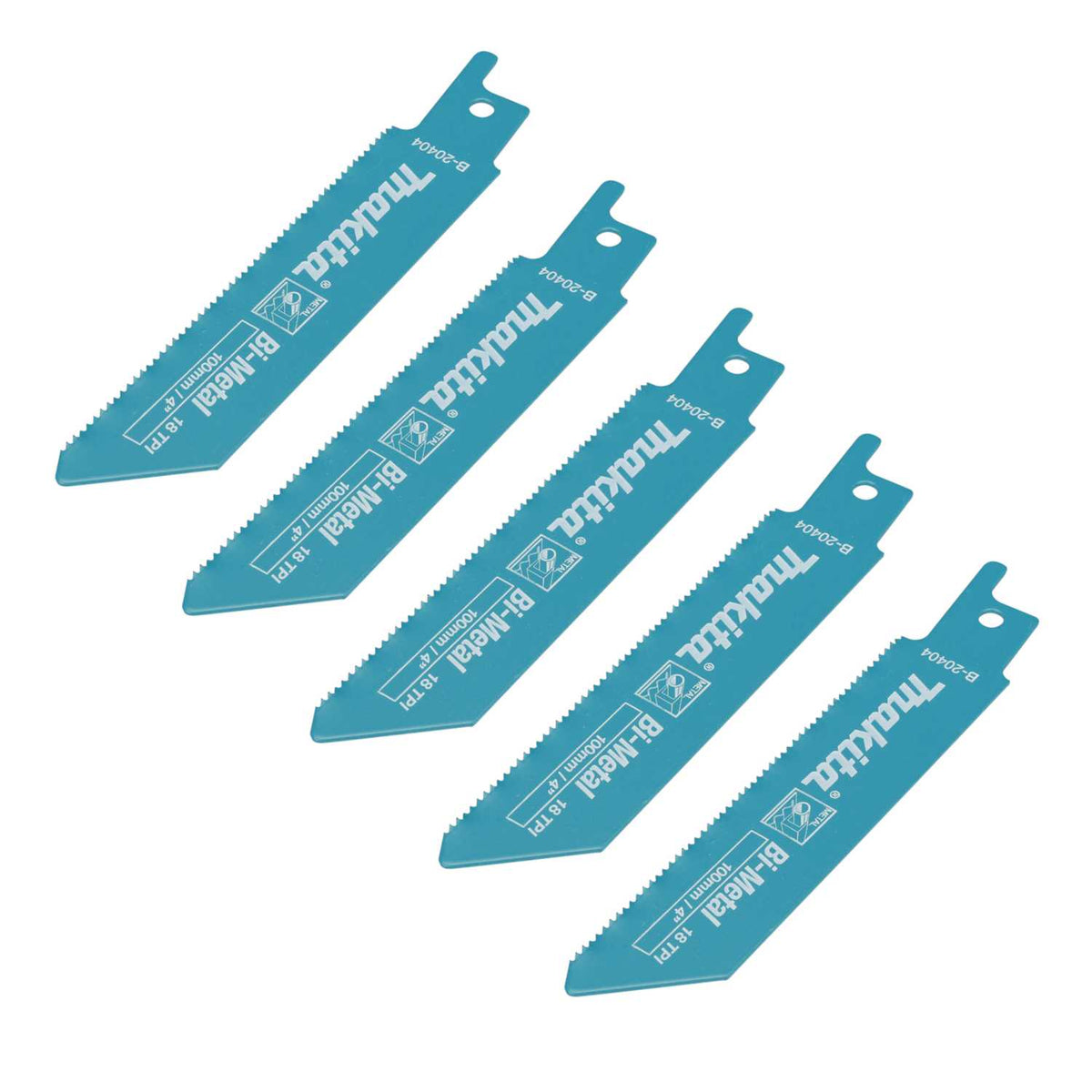 Makita 100mm 18TPi Reciprocating Saw Blades (Pack of 5)