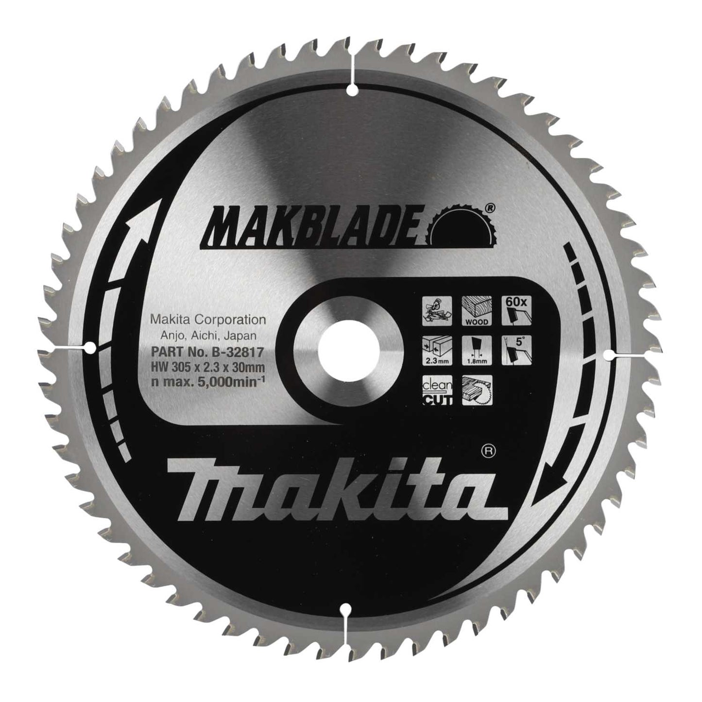 Makita 305mm Makblade Wood Circular Mitre Saw Blade