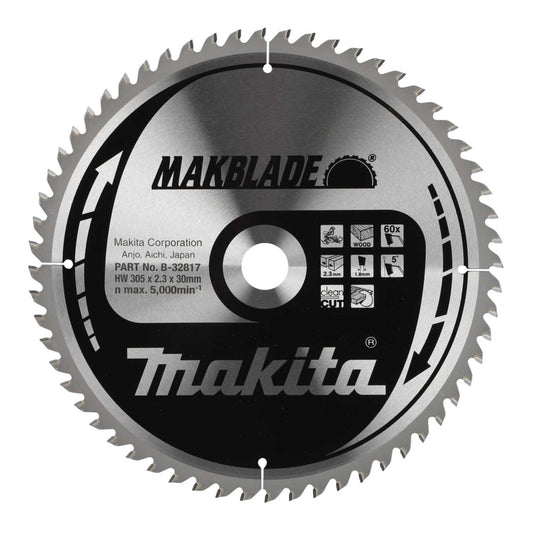 Makita 305mm Makblade Wood Circular Mitre Saw Blade