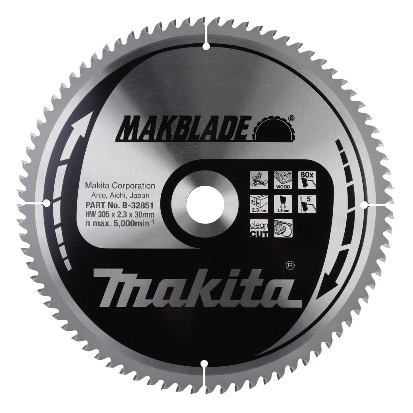 Makita 305mm Makblade Wood Circular Mitre Saw Blade