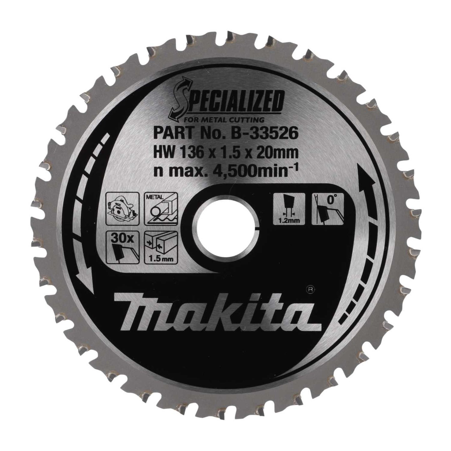 Makita 136mm Specialized 30T Metal Circular Saw Blade