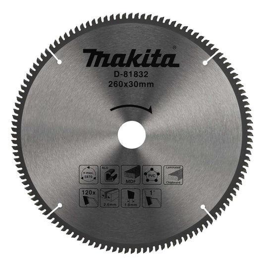 Makita 260mm TCT Multi Purpose Circular Mitre Saw Blade