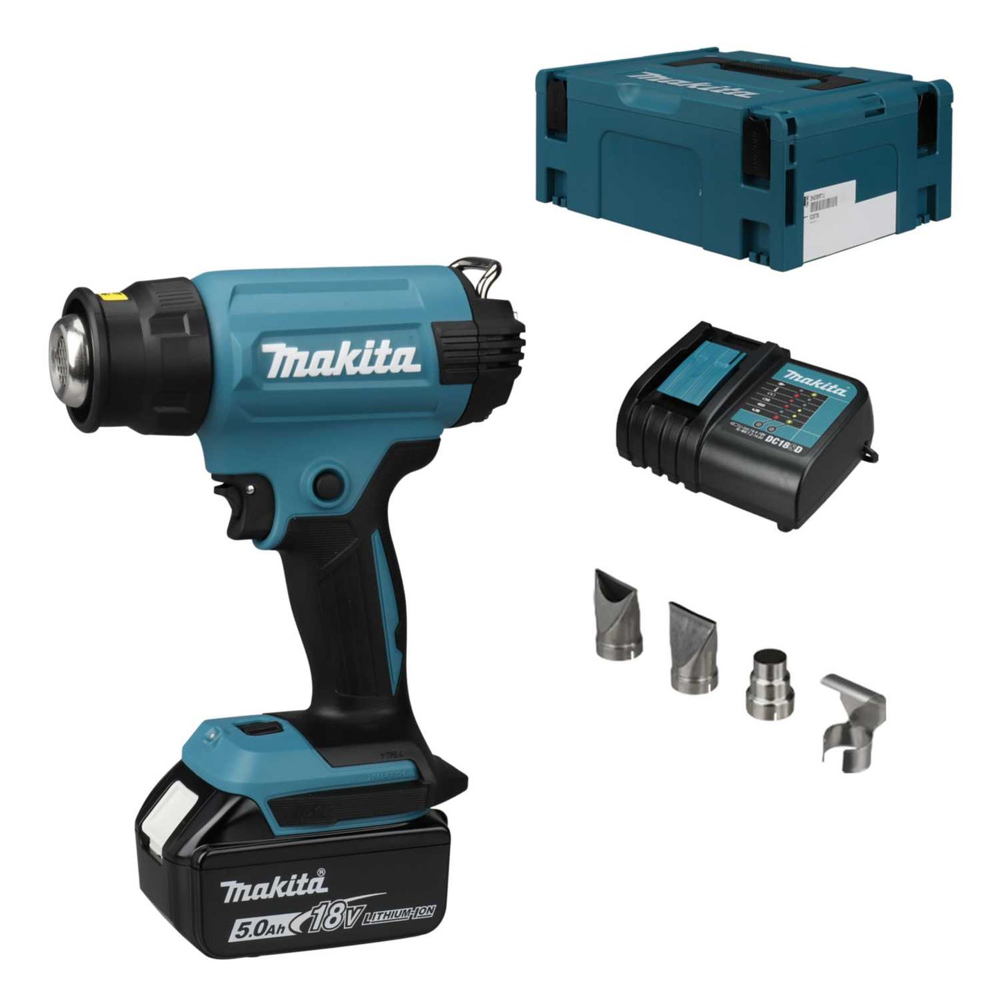 Makita DHG181RT1J 18V LXT Heat Gun with 1 x 5.0Ah Battery