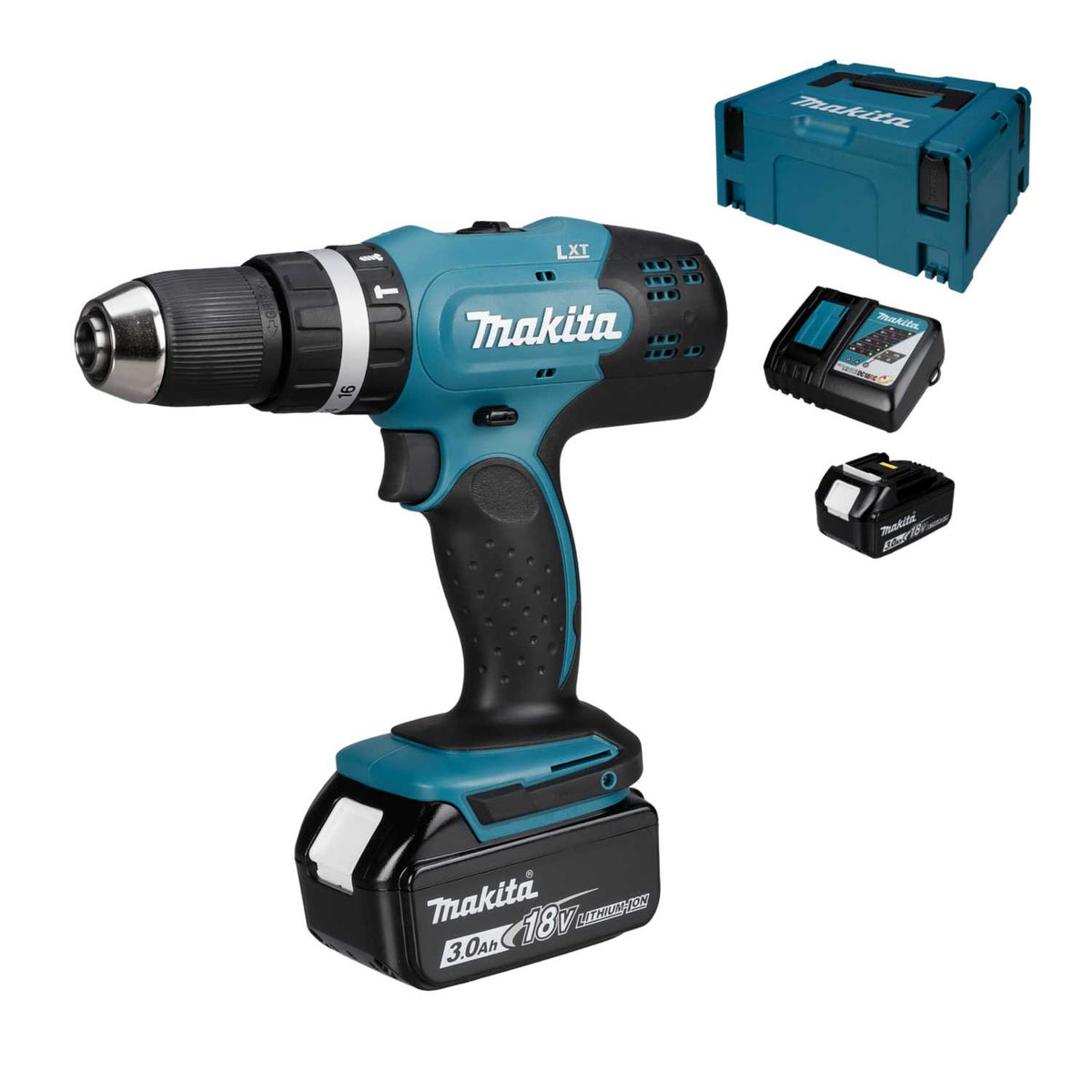 Makita DHP453STJ 18V LXT Combi Drill with 2 x 3.0Ah Batteries