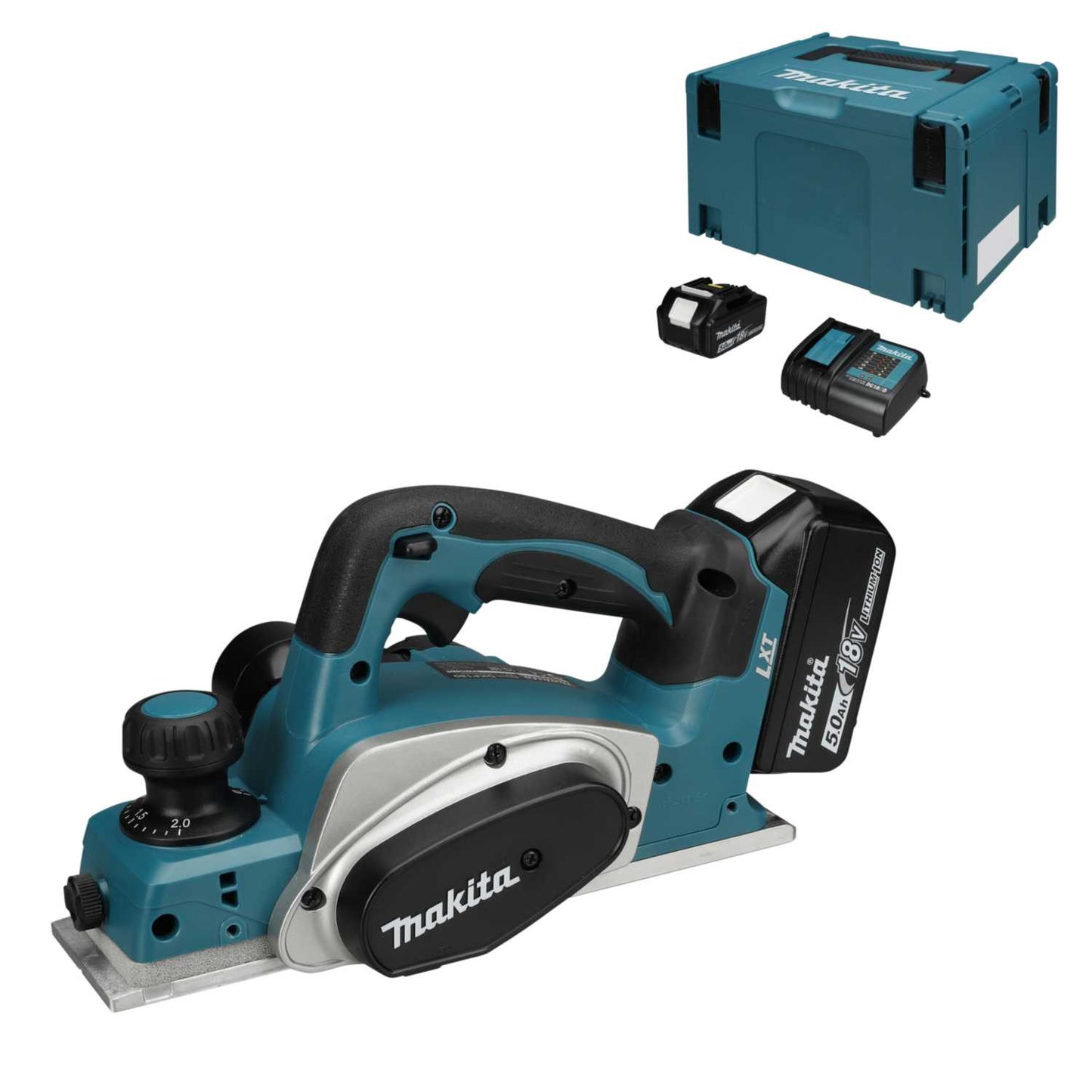 Makita DKP180STJ 18V LXT Planer with 2 x 5.0Ah Batteries
