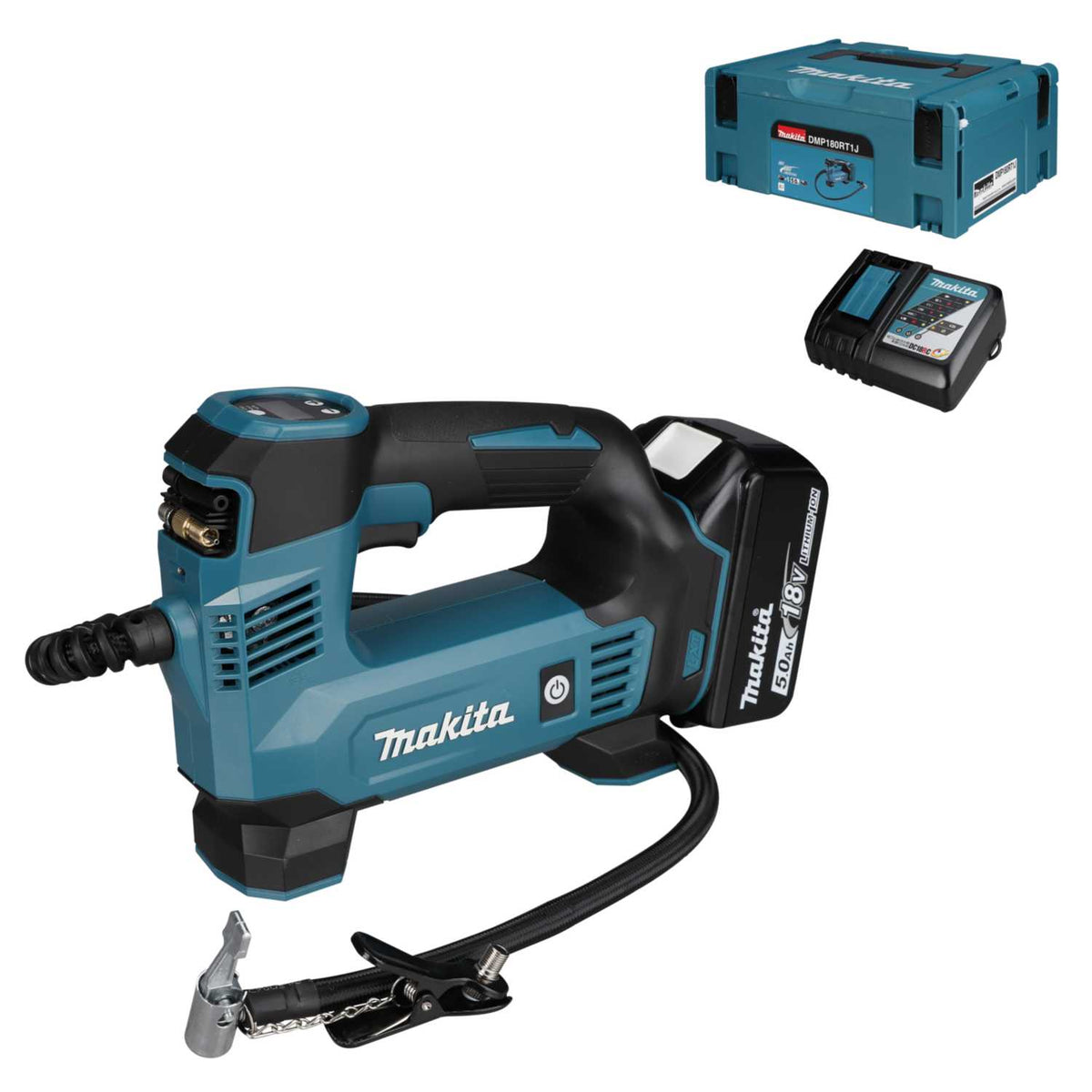 Makita DMP180RT1J 18V Inflator with 1 x 5.0Ah Battery