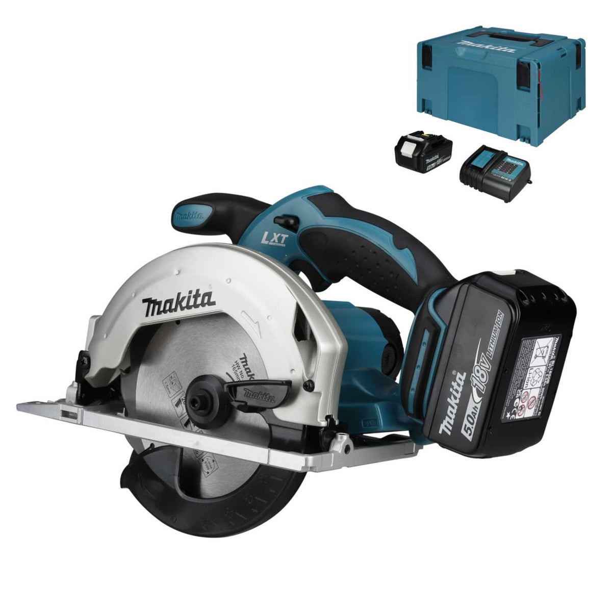 Makita DSS611STJ 18V LXT 165mm Circular Saw with 2 x 5.0Ah Batteries