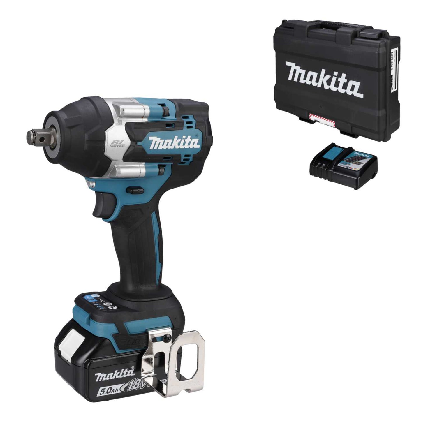 Makita DTW700RT 18V ½" LXT Impact Wrench with 1 x 5.0Ah Battery